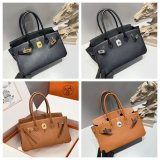 Top hermes Human handmade stiching birkin 29cm Handbag Evercolor leather