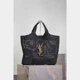 Top Quality YSL I CARE 698651 raffia weaving shopping bag