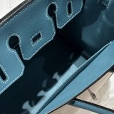 TOP Hermes Birkin handmade Stiching Handbags Swift Leather 25CM
