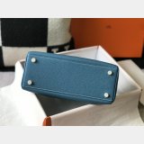 Hermes Kelly 32cm Togo leather Denim Blue