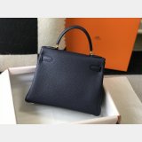 Hermes Kelly 32cm Togo leather Navy Blue