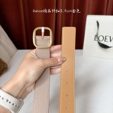 Top Loewe Supple Grain Calf Round Soft Belt 3.2CM