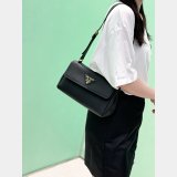 Luxury Prada 1BN022 Flap Grain Leather Shoulder Bag