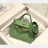Top Hermes human handmade stichign Mini Kelly