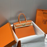 TOP hermes Human handmade stiching birkin 30cm Epsom Handbag