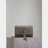 Luxury YSL KATE TASSEL Croco Vein Handbag