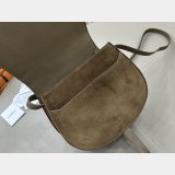 Marcie saddle bag in suede leather