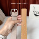 Top Loewe Supple Grain Calf Round Soft Belt 3.2CM