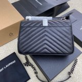 YSL Fake 392737 College Bag in Matelasse Leather