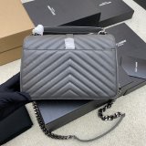 YSL 392737 Envelope Bag in Matelasse Leather