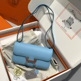 Top Quality Hermes handmade Stiching Constance Elan Bag 24cm