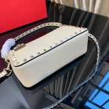 Small Rockstud Grainy Calfskin Crossbody Bag