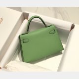 Top Hermes human handmade stichign Mini Kelly