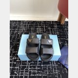 2025 Prada Padded Nappa Leather Slides