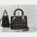 Perfect Quality Replica Lady Dior 24cm Replica Shoes Online StoreBlack Handbag