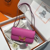 Luxury Hermes handmade Stiching Constance Elan Bag 24cm