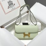 Perfect Hermes handmade Stiching Constance Elan Bag 24cm