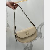 Prada Arke Leather Shoulder Bag With Flap
