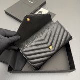 CASSANDRE MATELASSe LARGE FLAP WALLET IN GRAIN LEATHER