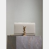 Luxury YSL KATE TASSEL Croco Vein Handbag