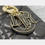 Perfect Quality Replica Lady Dior 24cm Replica Shoes Online StoreBlack Handbag