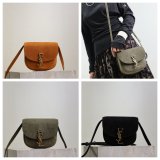TOP Saint Laurent SUEDE Leather Kaia Small Satchel 619740