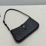 Top Celine Tina Shoulder Bag in Triomphe Canvas 123052