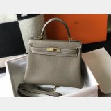 Hermes Kelly 32cm Togo leather Elephant Gray