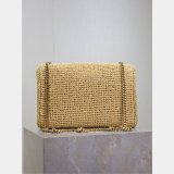 Designer Replica Saint Laurent Kate Clutch 553804 Raffia Bag