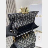 30 Montaigne Chain Bag Blue Dior Oblique Jacquard