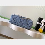 Perfect Maxi Flapbag Washed Denim AS5734 24CM Bag