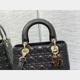 Perfect Quality Replica Lady Dior 24cm Replica Shoes Online StoreBlack Handbag