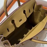 TOP Hermes Birkin handmade Stiching Handbags Swift Leather 25CM