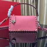 Small Rockstud Grainy Calfskin Crossbody Bag