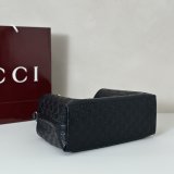 Gucci GG Emblem Medium Tote Shoulder 815214 Black Bag