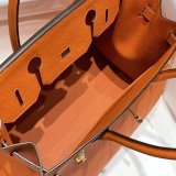 TOP hermes Human handmade stiching birkin 30cm Epsom Handbag