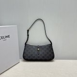 Top Celine Tina Shoulder Bag in Triomphe Canvas 123052