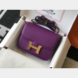 Fashion Hermes handmade Stiching Constance Bag 23cm