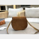 Marcie saddle bag in suede leather