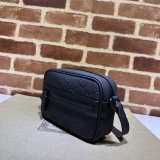 Gucci 1:1 GG Rubber-effect 771321 Shoulder Black Replica Bag