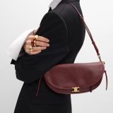 Celine Little Halfmoon Soft Triomphe In Supple SHINY Shoulder L10373778 Bag