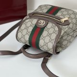 Gucci Ophidia Small Backpack In Beige And Brown GG Fabric 836854 Bag