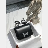 Luxury Hermes handmade Stiching Constance Bag Box Leather