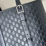 Gucci GG Emblem Large Tote Men Black 850218 Bag