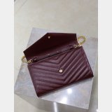 Quality YSL Designer 393953/377828 Caviar Leather Envelope Bag