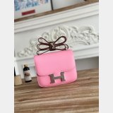 Top Hermes handmade Stiching Constance Bag 18CM