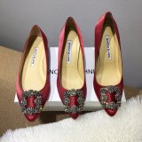 Best Manolo Blahnik HANGISI Satin Jewel Buckle Pumps