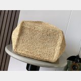 LOEWE Puzzlefold Raffia Fold Tote Medium