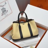 Luxury Hermes human handmade stiching Garden Party Bag 30cm