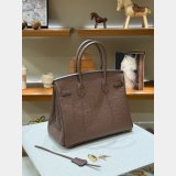 Hermes birkin 30cm calf Leather ostrich Vein bag